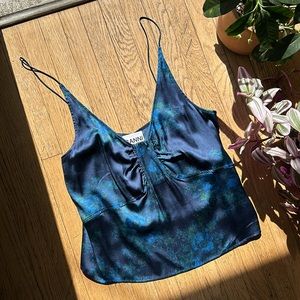 GANNI Blue Silk Cami